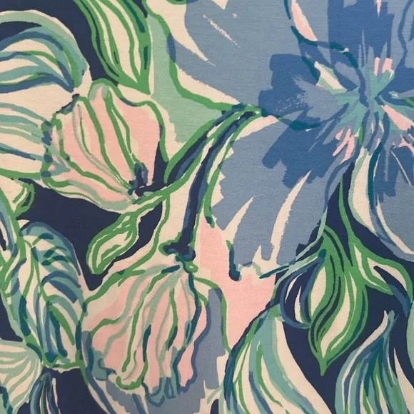 Lilly Pulitzer Floral Print Dress with 3/4 Sleeves UPF-50 - Picture 3 of 7